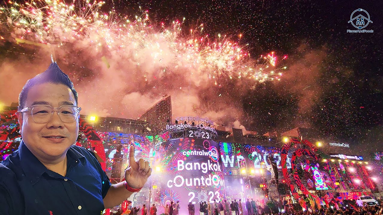 Central World Bangkok Countdown 2023 Fireworks 4k