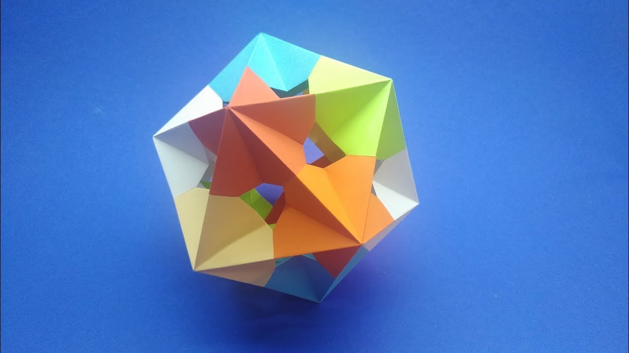 Origami kusudama  How to make origami kusudama ICOSAHEDRON with paper  Kusudama ICOSAHEDRON