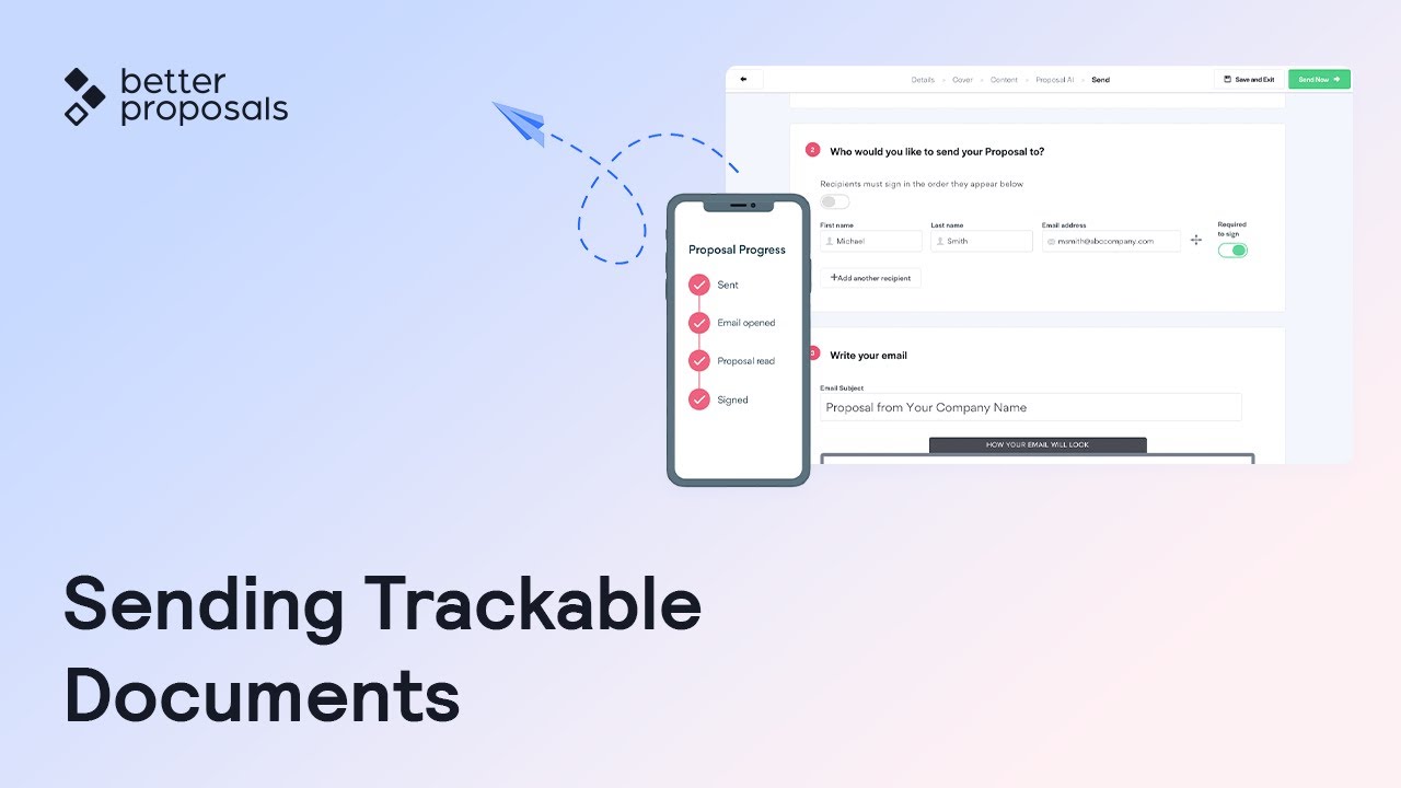 Sending Trackable Documents with Better Proposals