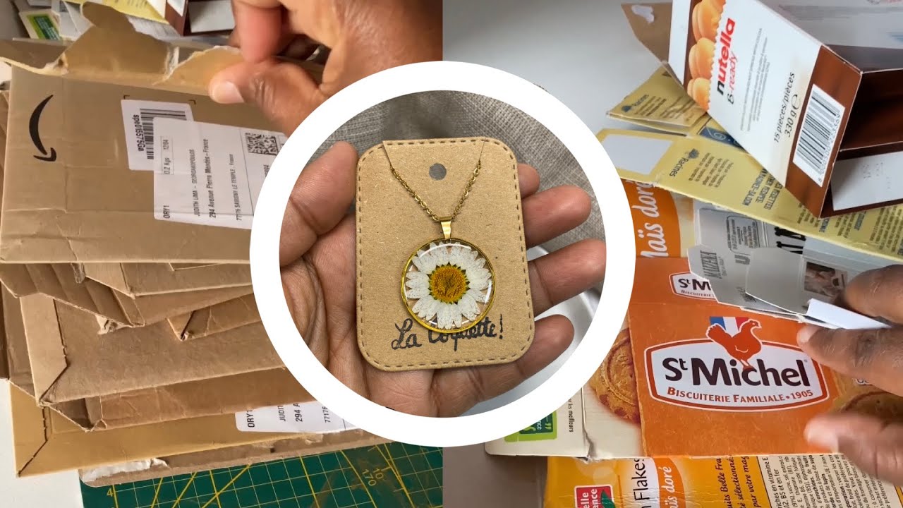 Comment fabriquer des jolis présentoirs pour bijoux avec des emballages recyclés ♻️