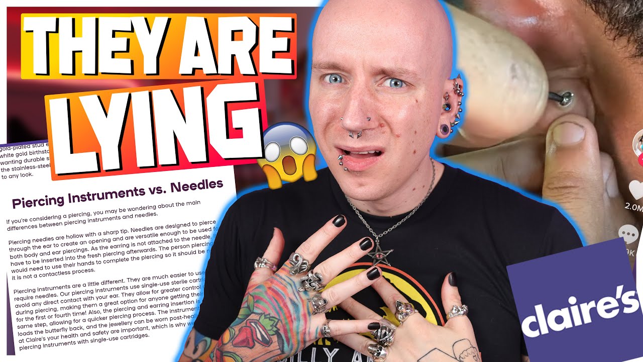HOW DOES CLAIRE'S GET AWAY WITH THIS? | Piercing Needles Vs. Cartridges | Roly