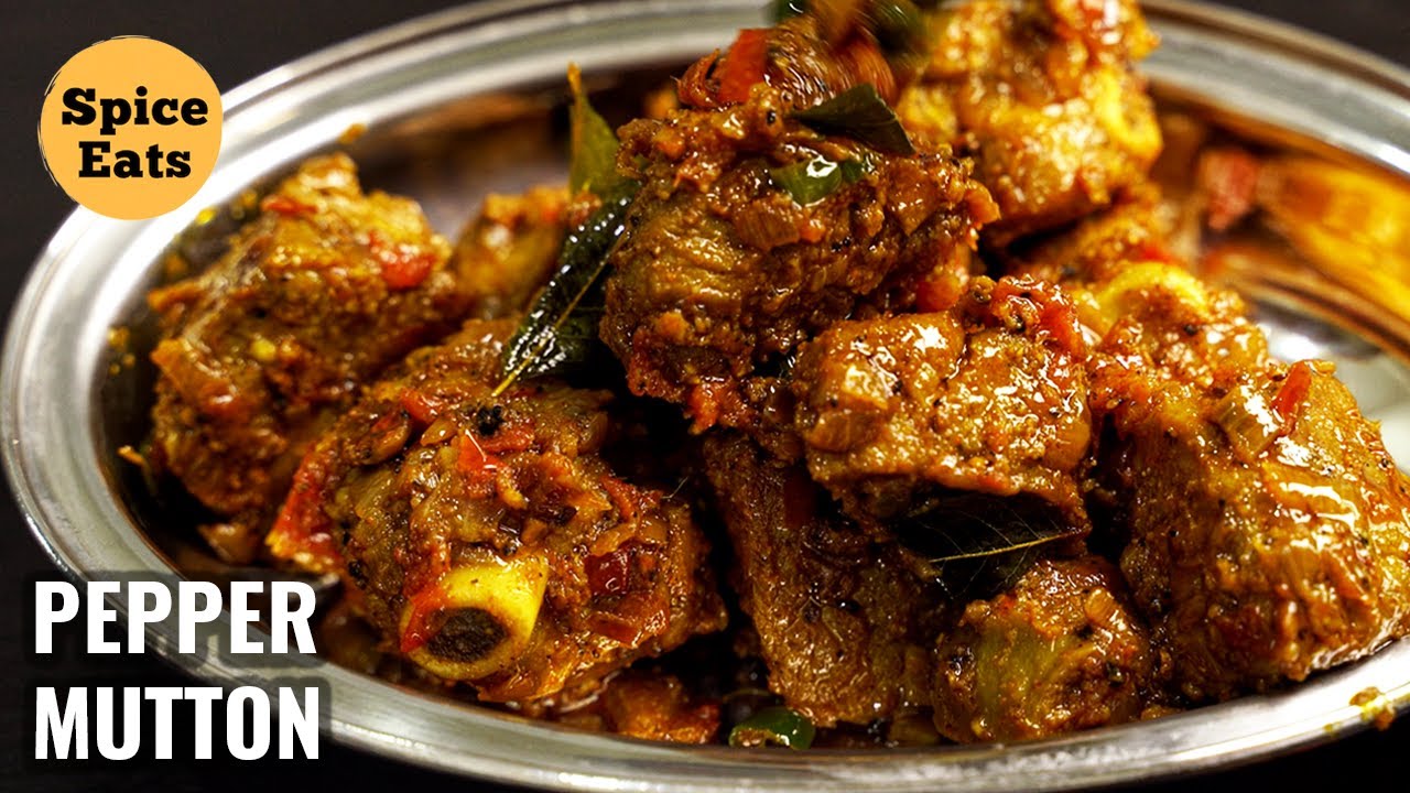 PEPPER MUTTON MASALA | MUTTON PEPPER FRY | SPICY MUTTON FRY RECIPE