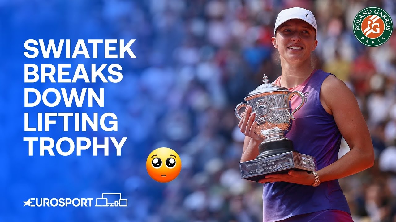 Iga Swiatek lifts French Open for 4TH TIME aged 23 😍👑 | 2024 French Open 🇫🇷