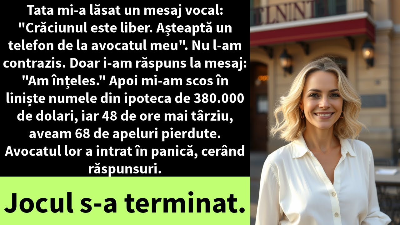 Tata mi-a lăsat un mesaj vocal: 