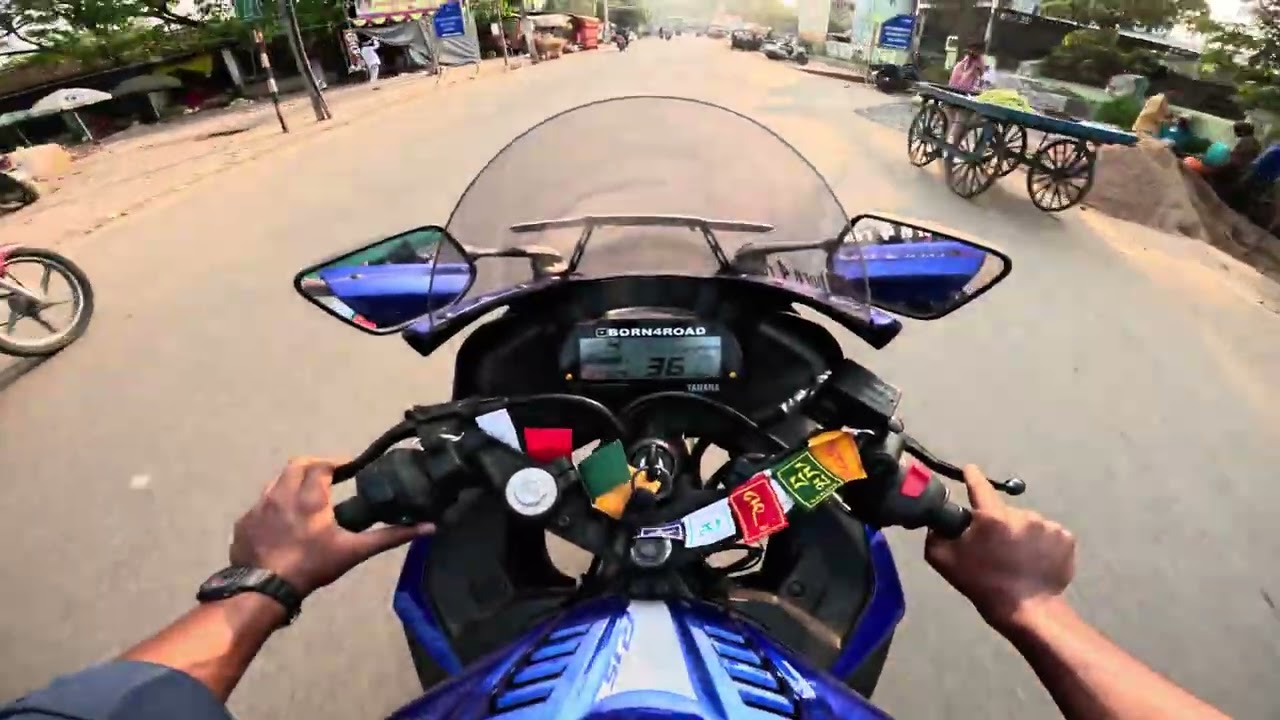 R15 v3🏍️ crazy Evening ride in Odisha’s small town🔥🙌