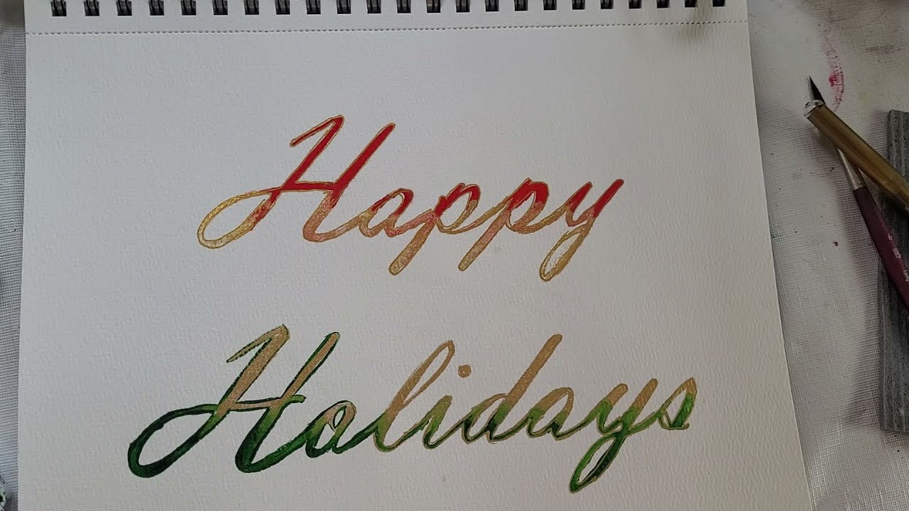 Ombre lettering effect