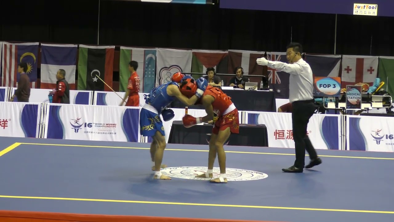 HYX 16th World Wushu Championships Sanda Men's 48KG - Philippines vs. China