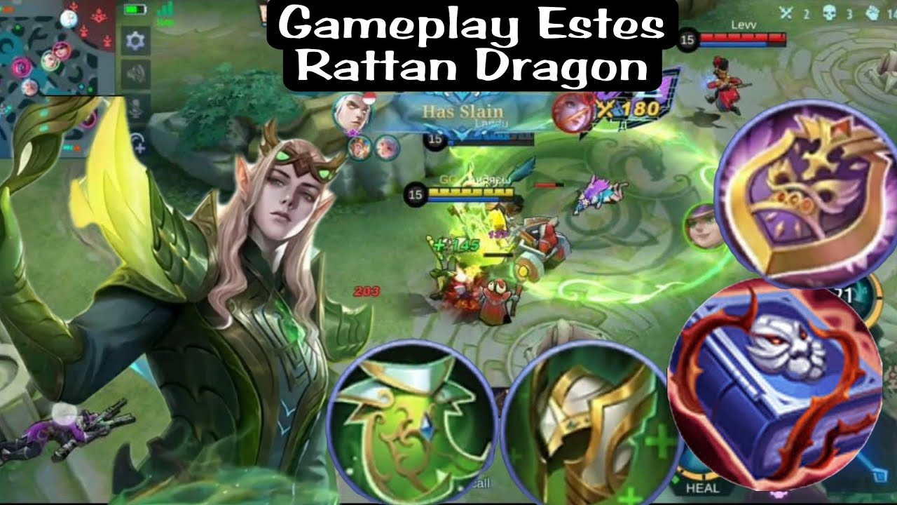Gameplay Estes Rattan Dragon 2022 | Best Build Estes Support 2022 | Mobile Legends