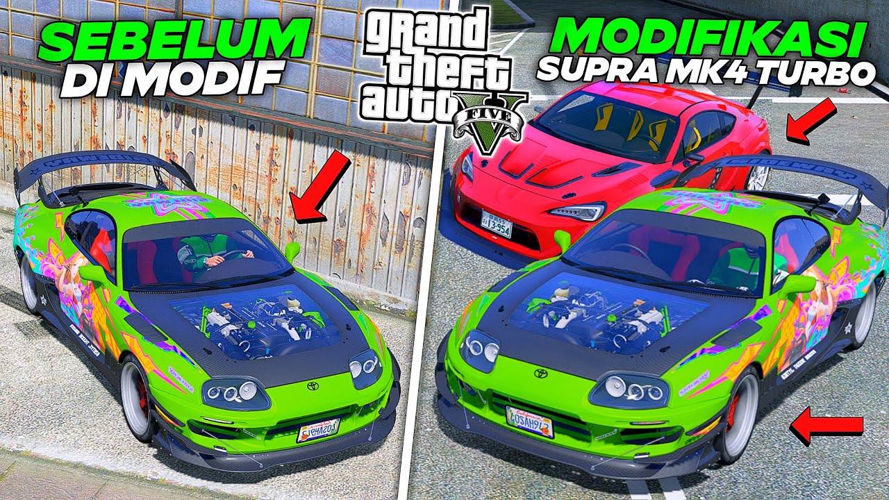 Aku MODIFKASI Mobil SUPRA MK4 Turbo Langka Untuk Ikut Balapan CARMEET JDM Di - GTA 5 MOD