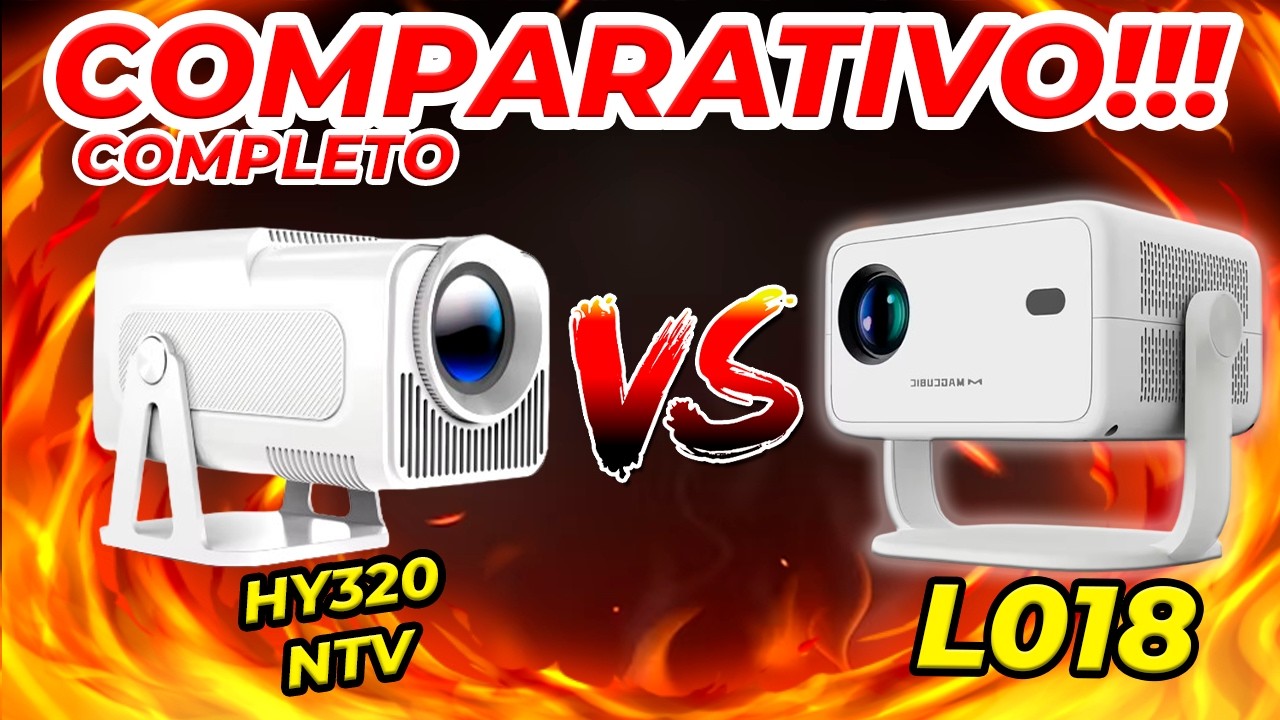 Qual é o melhor projetor? HY320 NTV vs L018 Magcubic.  Comparativo Completo!!!