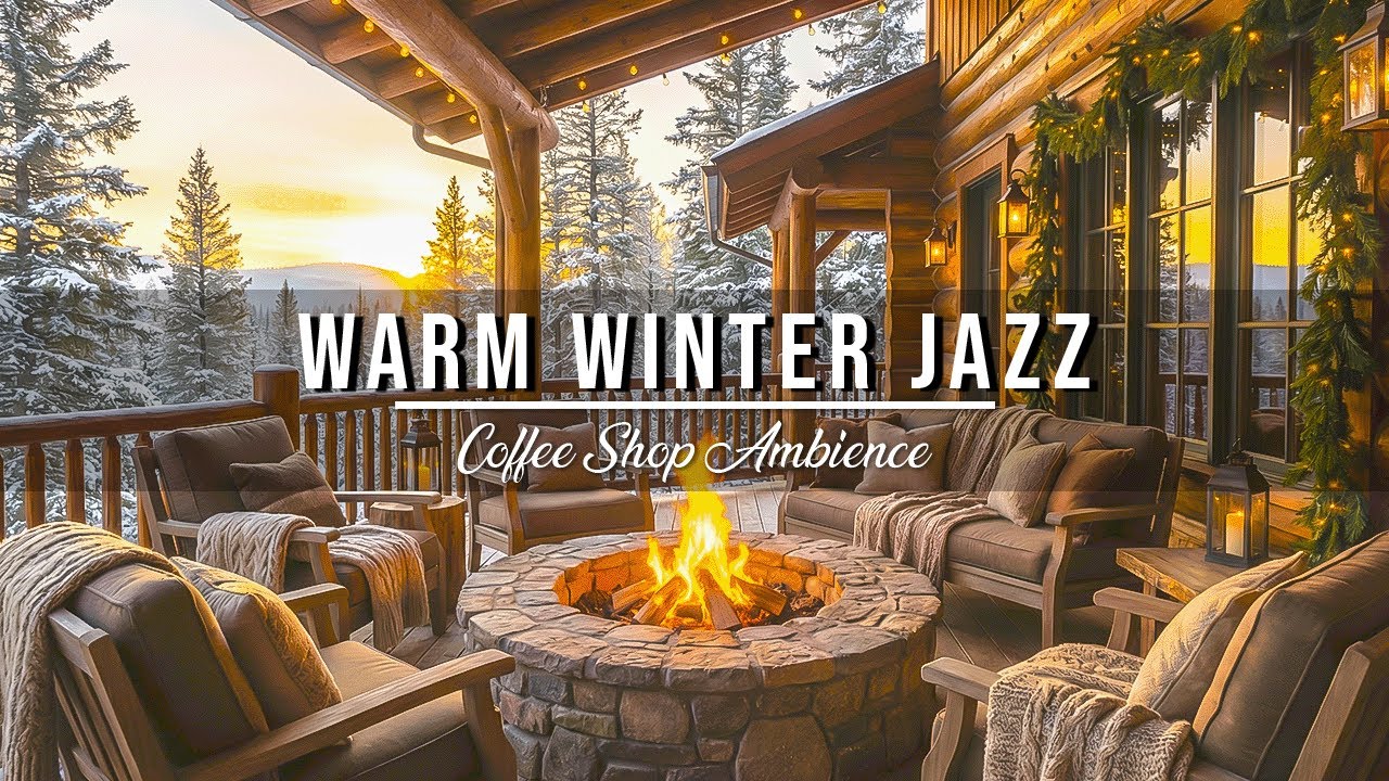 Smooth Fireplace Jazz - Cozy January Cafe Ambience for Study & Work