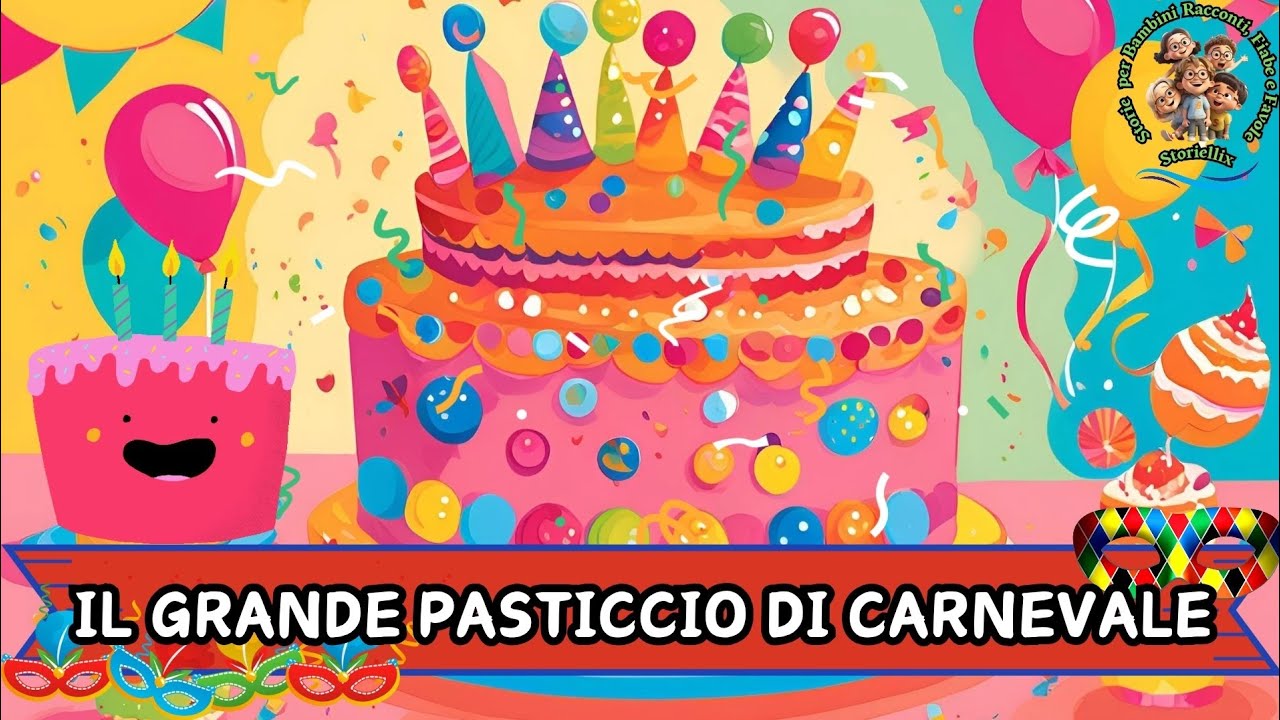 🎭 IL GRANDE PASTICCIO DI CARNEVALE 🍰🎉Storia divertente per bambini per la festa del Carnevale🎭#torta