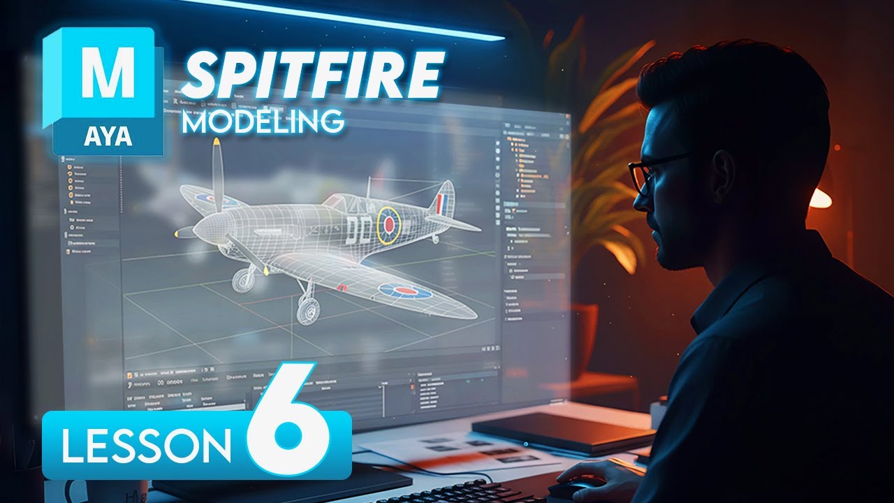 Spitfire Wing Modeling in Autodesk Maya | Lesson 6 – Finishing the Aircraft Wings
