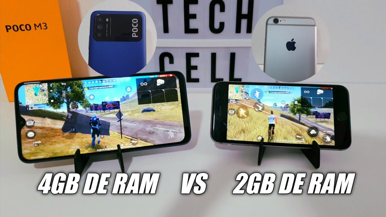 POCO M3 VS IPHONE 6S QUAL MELHOR ? FREE FIRE ULTRA 60FPS!