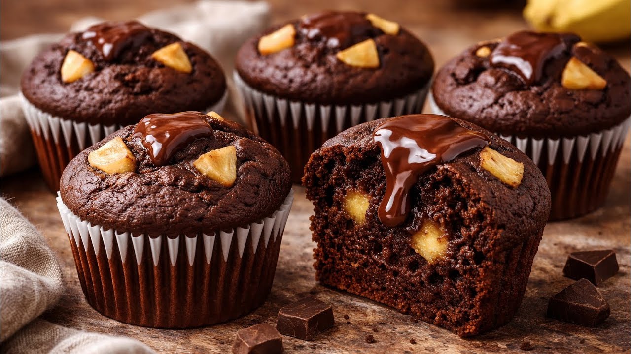 I Didn’t Use Butter, Milk, Yogurt or a Mixer — These Chocolate Banana Cupcakes Are Unreal