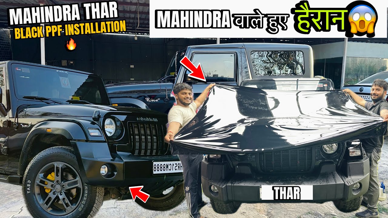 Mahindra Thar Full Restoration🔥| Black ppf | Paint | Thar Modified😍