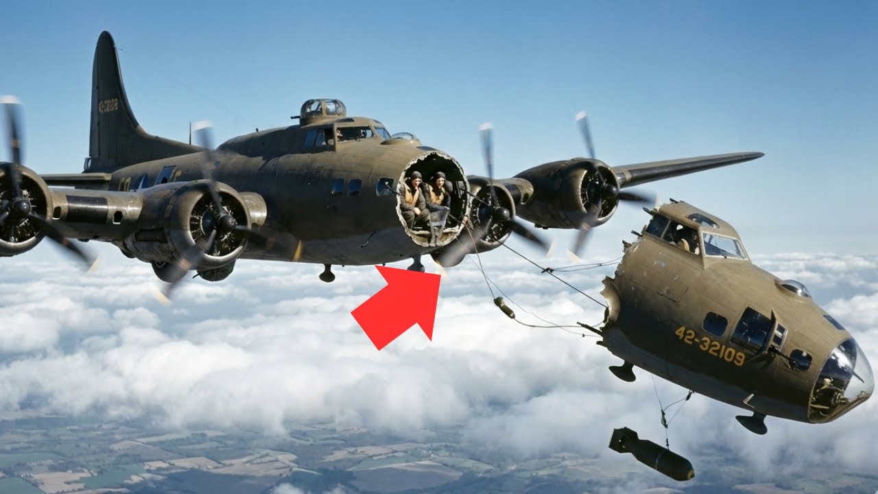 When This B-17 Lost Its Entire Nose — This Crew Flew 10 Minutes Pulling Bare Cables