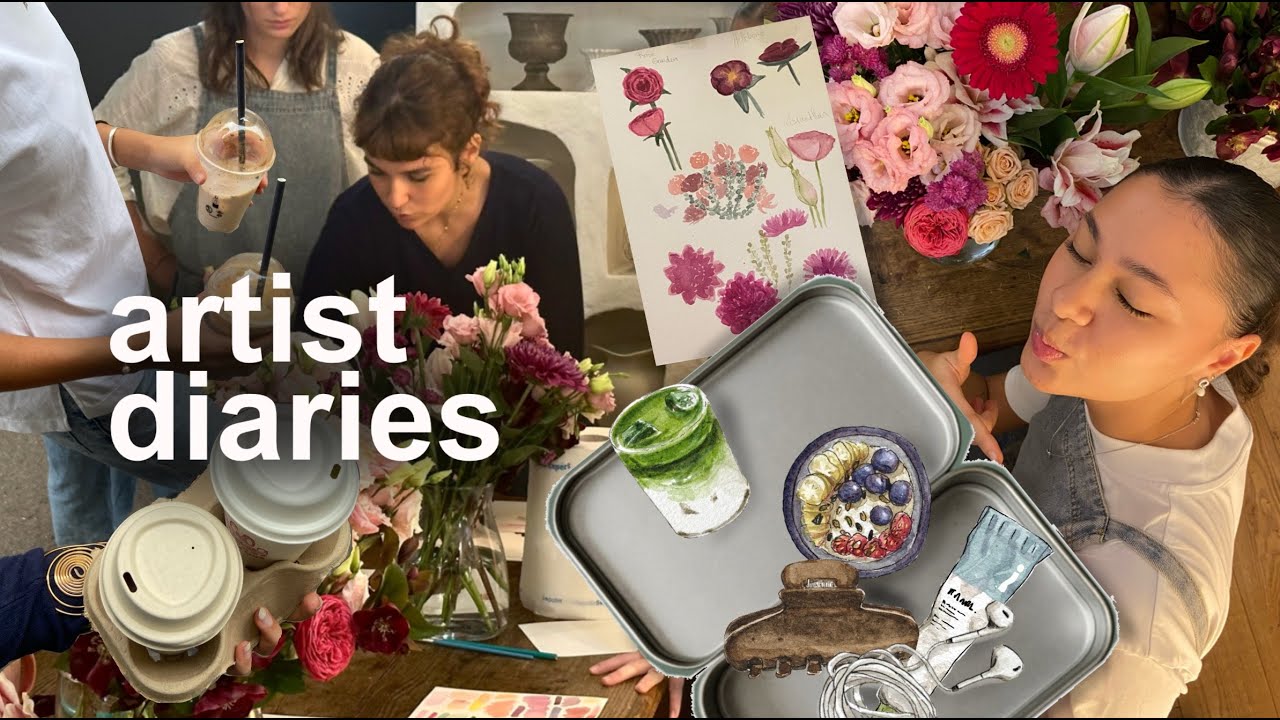 artist diaries | je donne mon premier cours d'aquarelle ! 🌷
