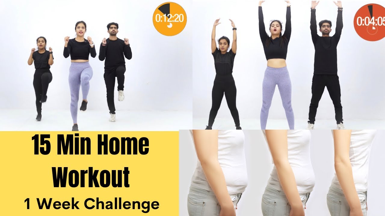 15 Mins Home Workout | 1 Week Transformation Challenge | Somya Luhadia