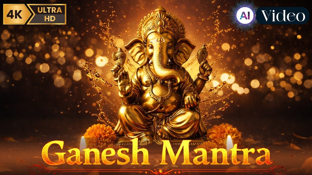 Vakratund Mahakaya | Powerful Ganesha Mantras | Chant for Prosperity & Success | TS Ranganathan | 4K