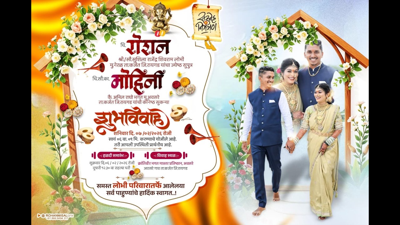 चि.रोशन आणि चि.सौ.का.मोहिनी यांचा शुभविवाह सोहळा ।। ठिकाण : अवसरे  (नेरळ ) ।।#ktcliveevent