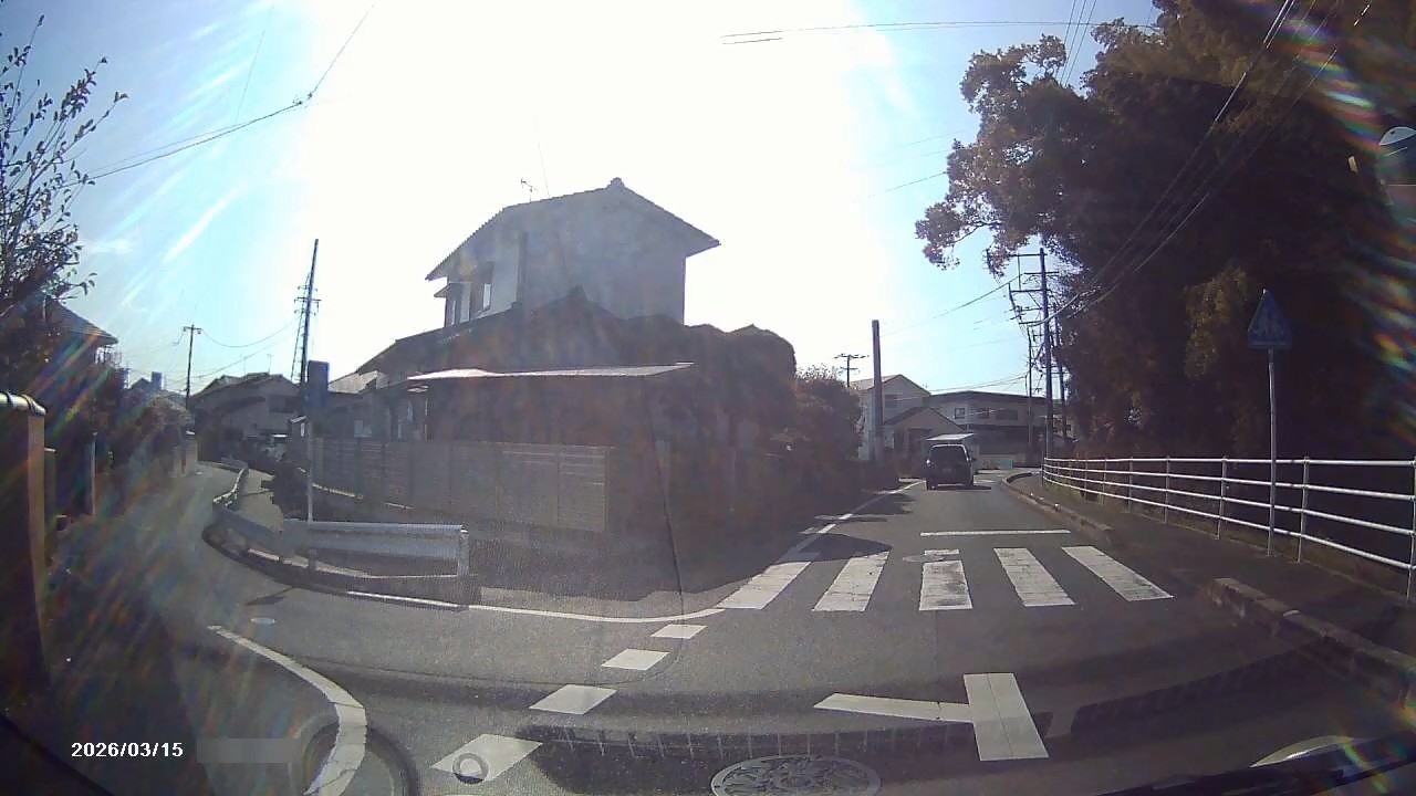 ドラレコ映像・那珂川市から春日市 ～ 那珂川市内→コスモス天神山店→住宅地→ハードオフ→新幹線の見える丘