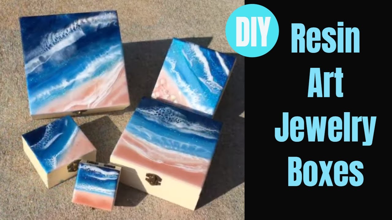 Resin Beach Jewelry Boxes // Crafts