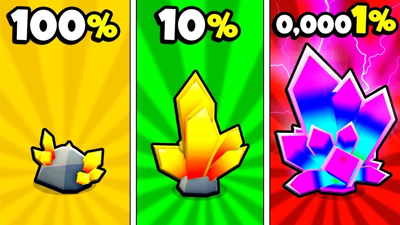 QUANTO MAIOR O CRISTAL MAIOR A CHANCE DE CONSEGUIR UMA ARMA SECRETA NO ROBLOX