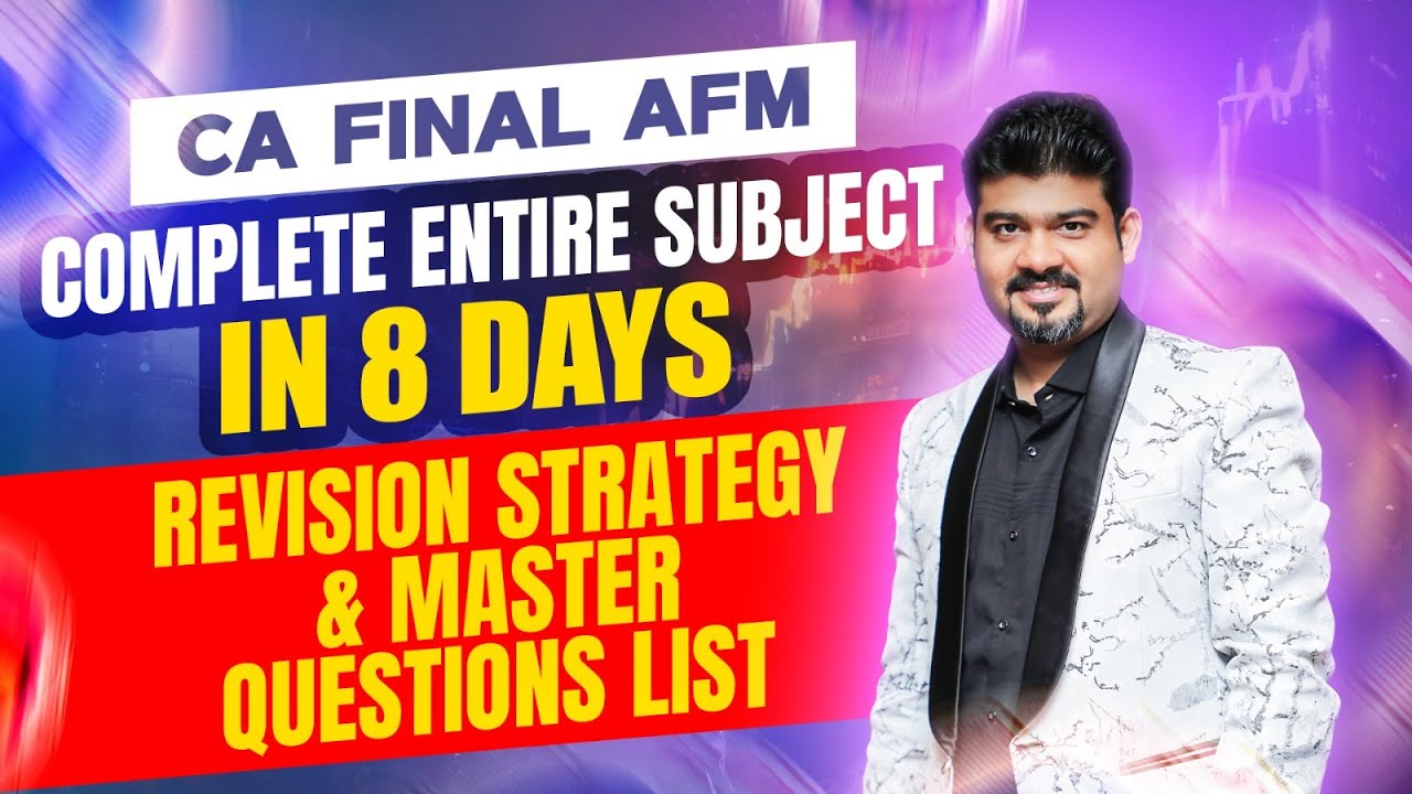 AFM MASTER QUESTIONS SUPER 60 REVISION VIDEOS AND STRATEGY TO COMPLETE IN 8 DAYS BY SANKALP KANSTIYA