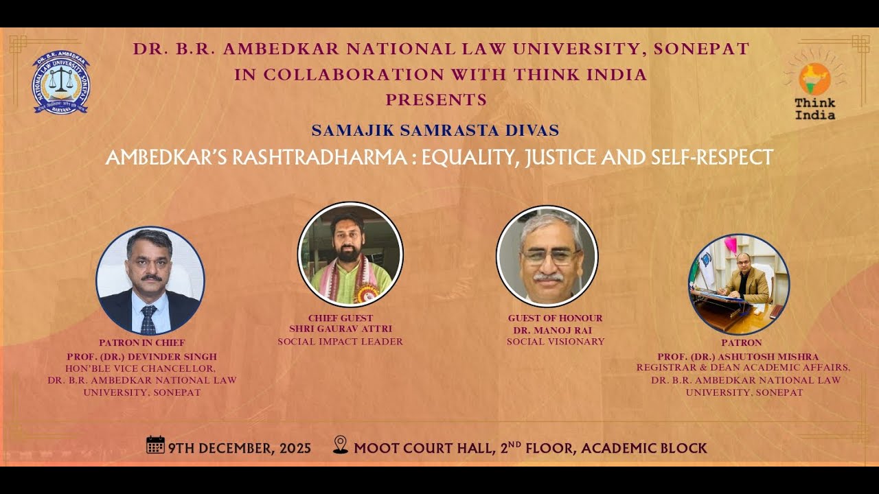 Ambedkar's Rashtradharma: Equality, Justice and Self-Respect , DBRANLU