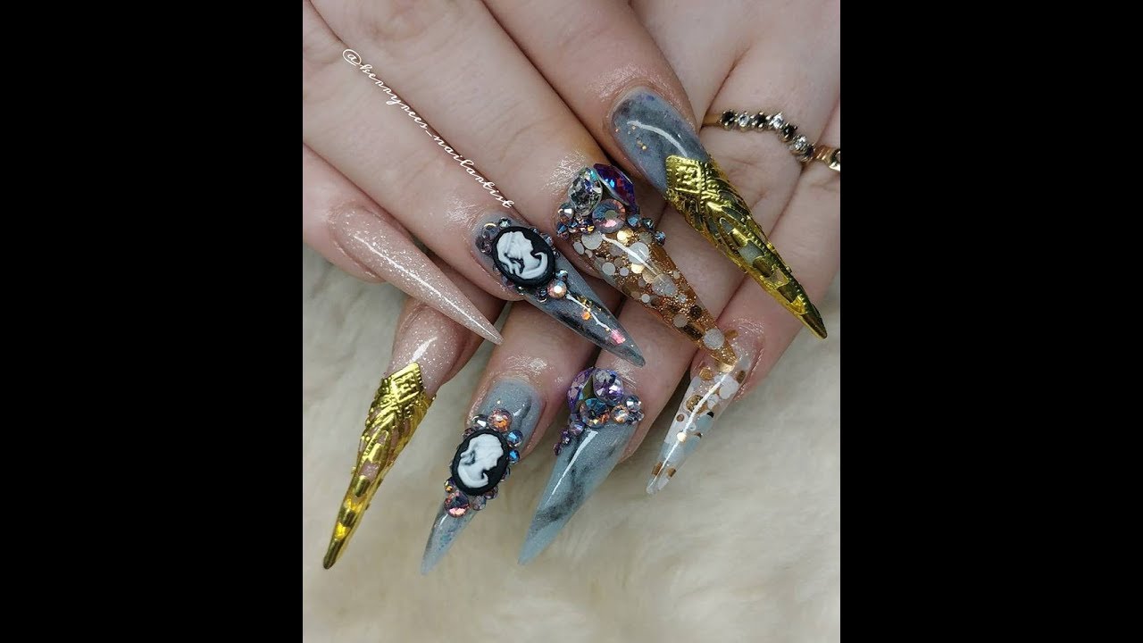 Acrylic Nails/Acrylic Design/Cameo