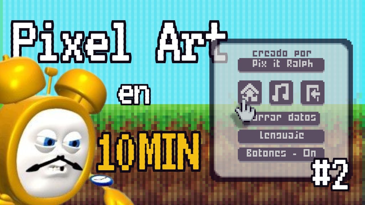 🟥Pixel Art en 10 Minutos #2 – Settings Menu 🎵 | Speed Painting ⏱ 🔴