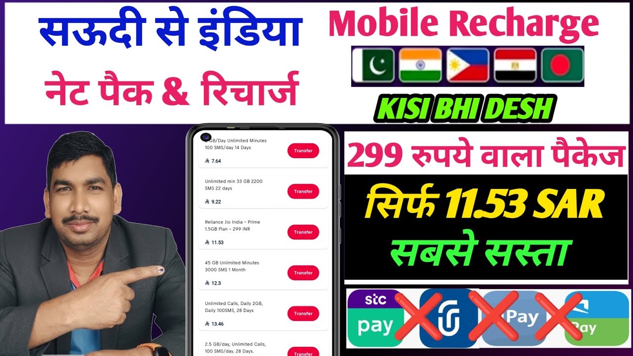 How to do international mobile recharge - from Saudi to Nepal, Bangladesh, Pakistan all