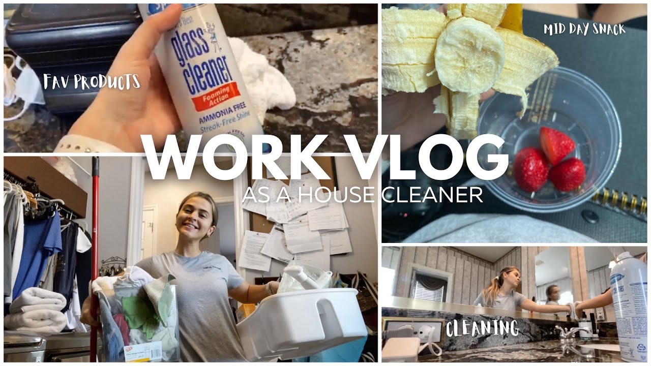 a WORK day in my life: cleaning 2 houses + tips