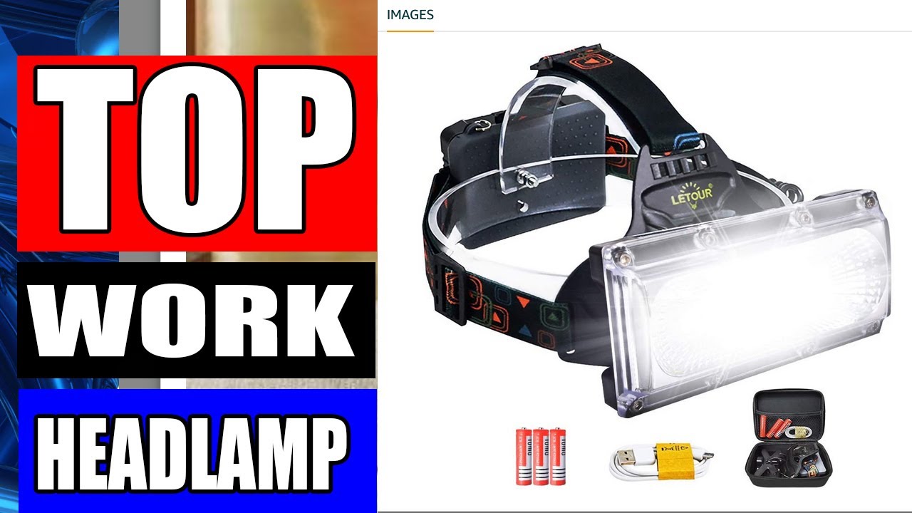 LED Headlamp LETOUR 1800 Lumen Rechargeable Headlamp COB High Bright Headlight 3 Modes Adjustable
