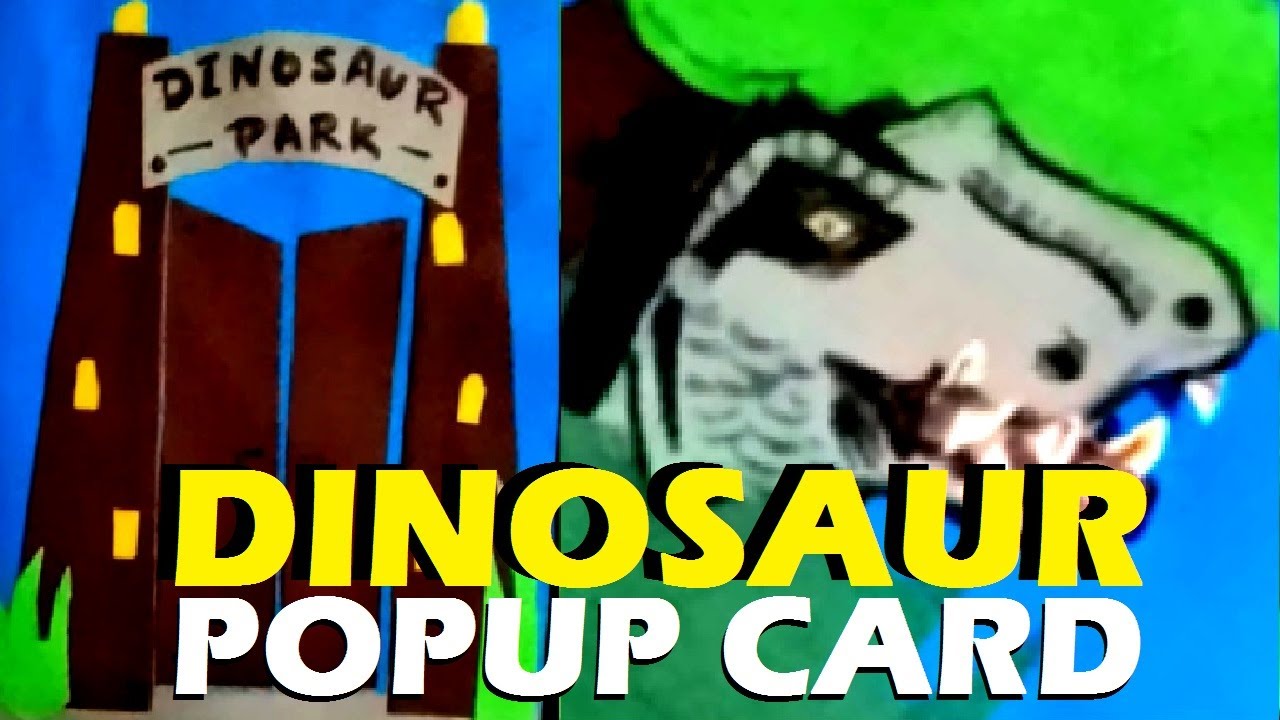 How to make Dinosaur Popup Card | T-REX | Jurassic Park | How to  make Popup Card | DIY