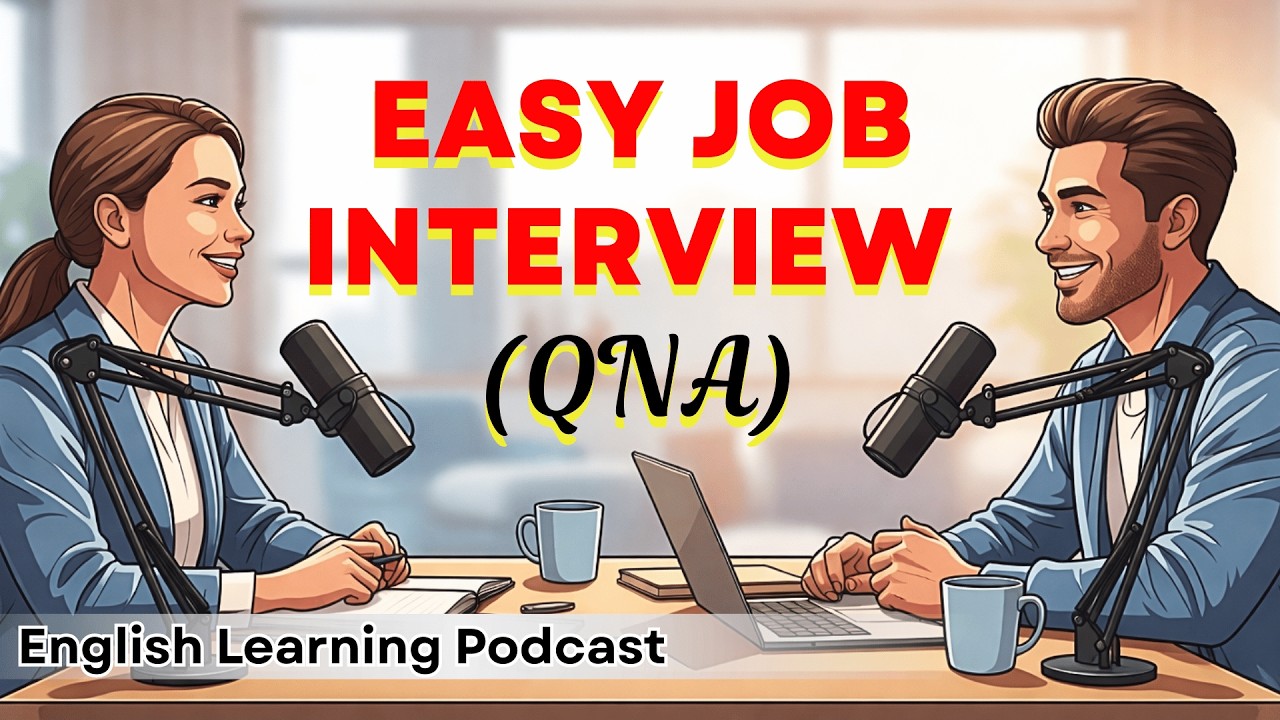 Easy Job Interview English 💼 | Answer Confidently & Naturally (A1–A2)