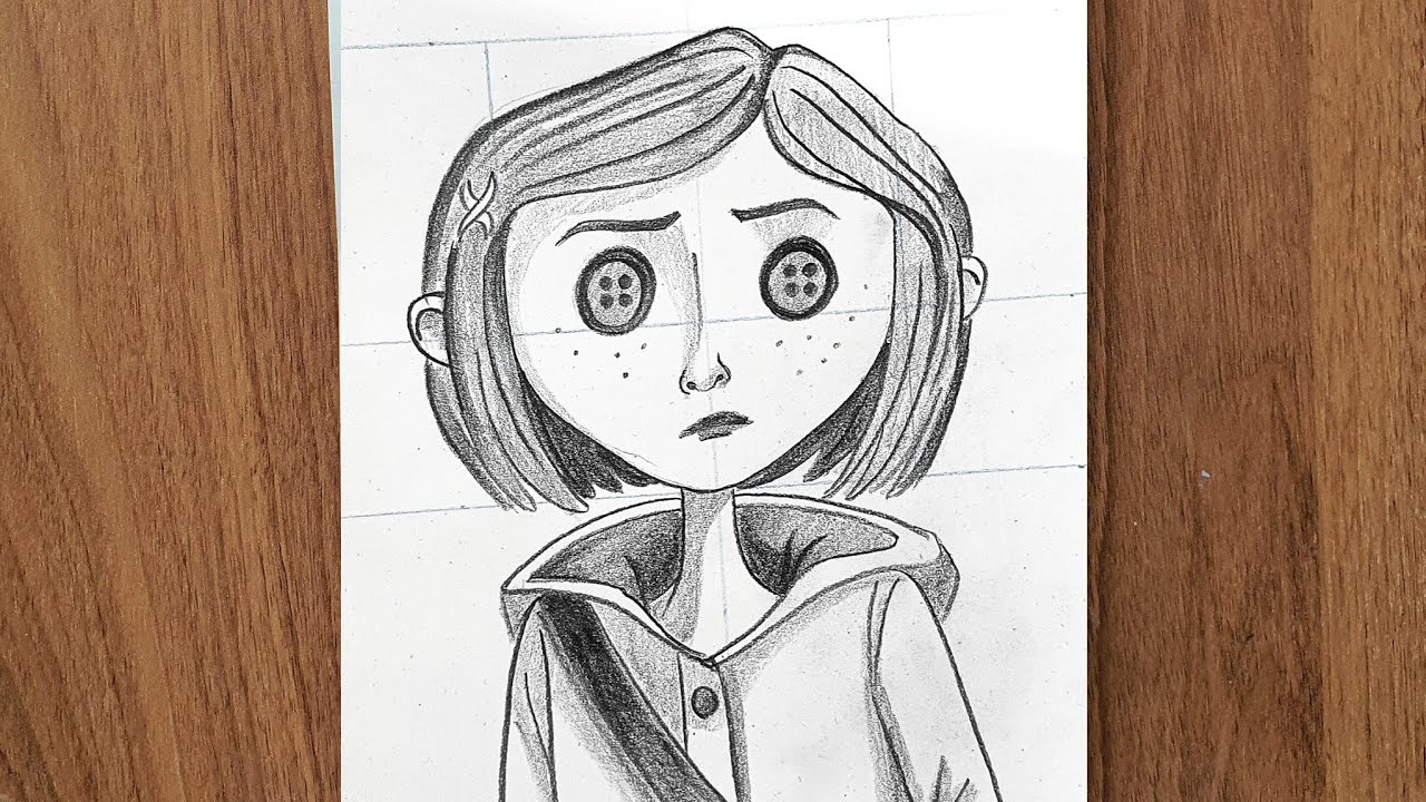How to Draw Coraline | Easy Step-by-Step Drawing Tutorial | Coraline Drawing Tutorial