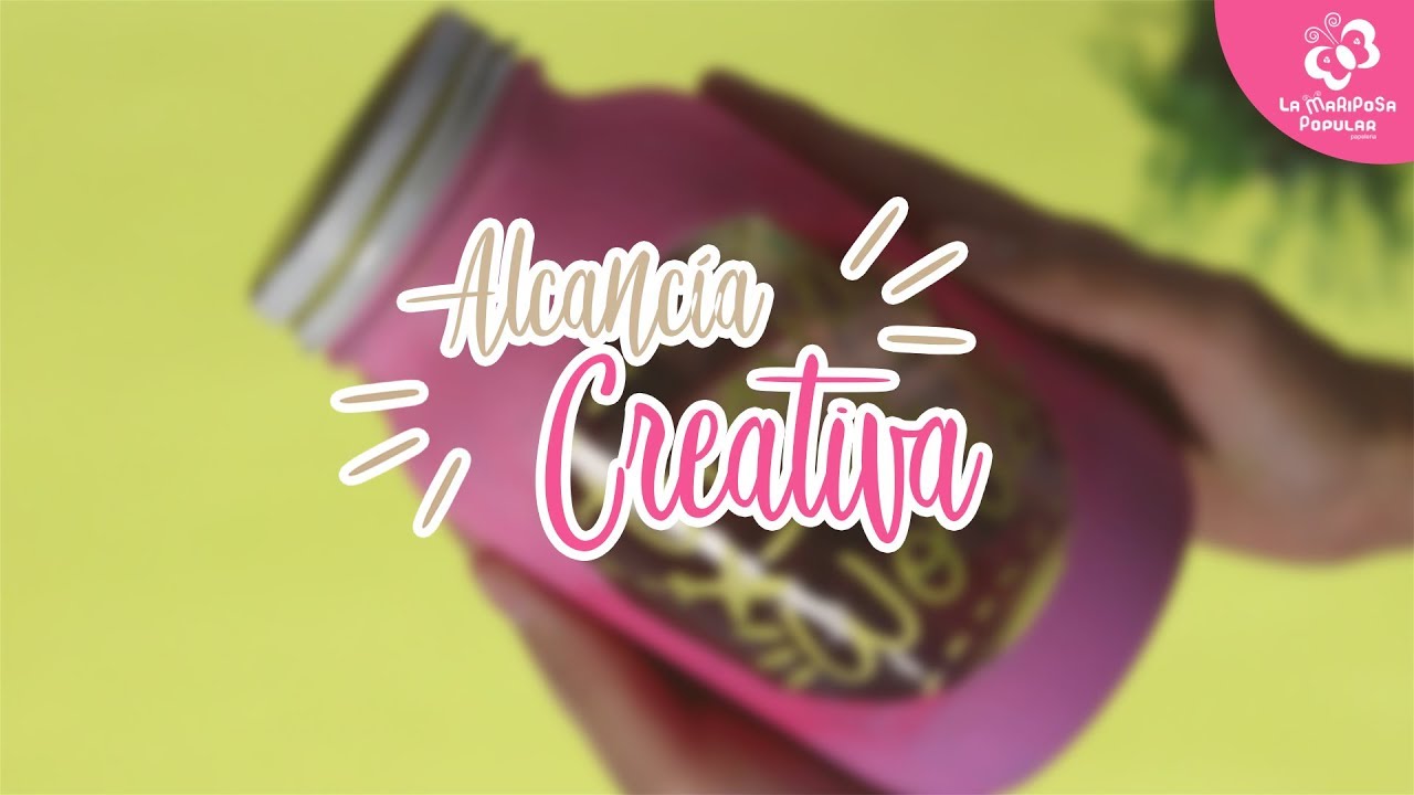 Haz una alcancía con un frasco reciclado 🤑 💗MUY FÁCIL