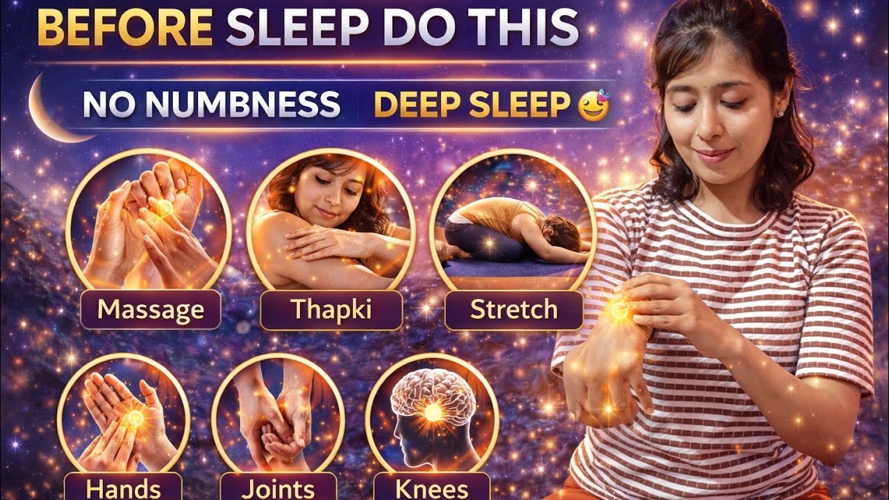 रात को ये करोगे तो सुबह दर्द नहीं होगा 😳 | Numbness, Joint Pain, Stress Relief | Deep Sleep😴 Routine