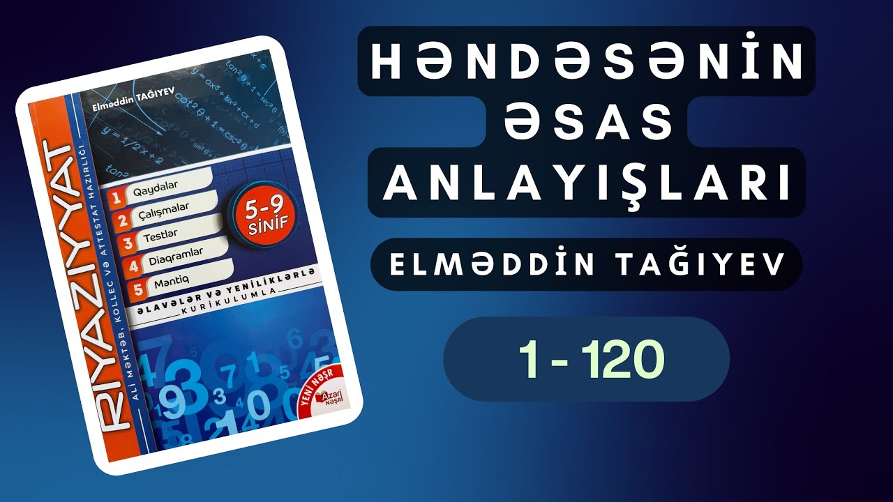 ✅️❗️Həndəsənin əsas anlayışları bütün testlərin izahı. Elməddin Tağıyev