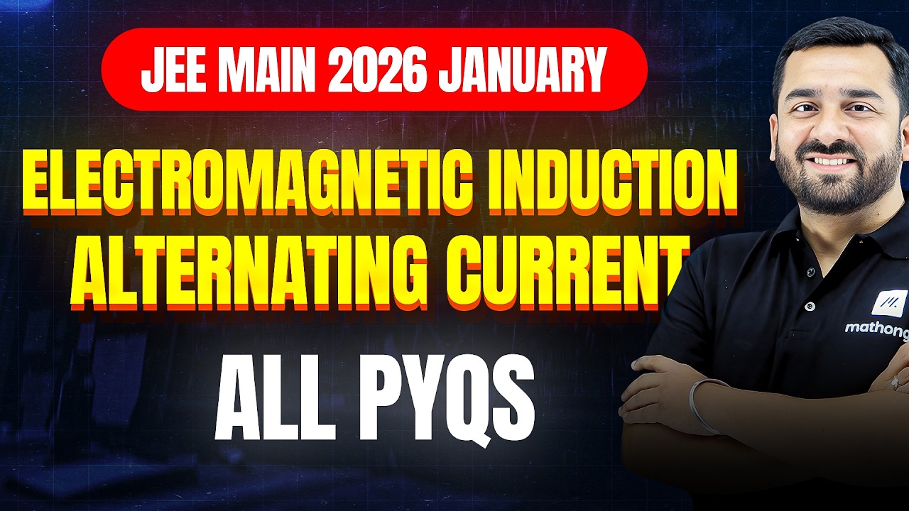 JEE 2026: Electromagnetic Induction & Alternating Current | JEE Main 2026 PYQs | MathonGo | Anup sir