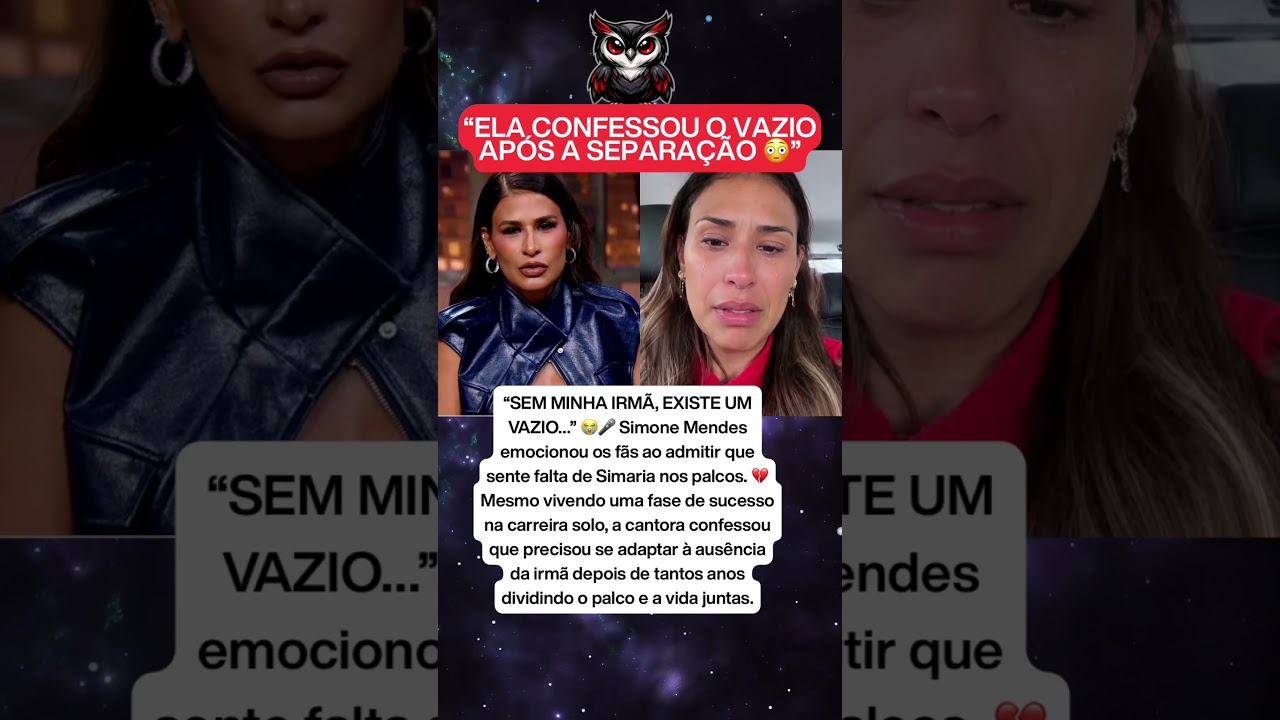 SIMONE MENDES CONFESSA SAUDADE DE SIMARIA NOS PALCOS