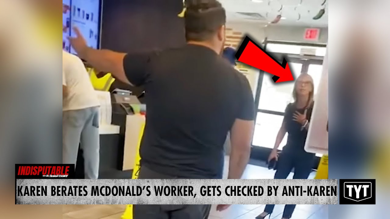 Racist Karen Berates McDonald's Worker, Gets CHECKED By Anti-Karen
