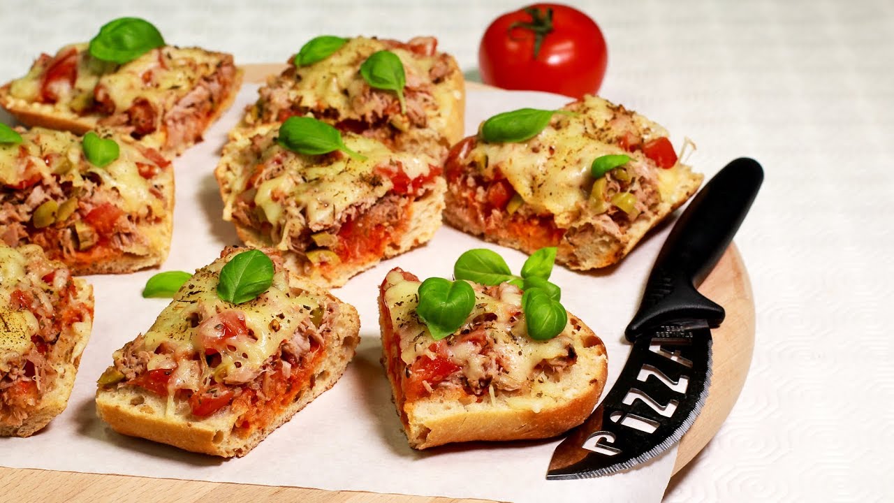 PIZZA-BAGUETTE Tonno für Brunch und Party