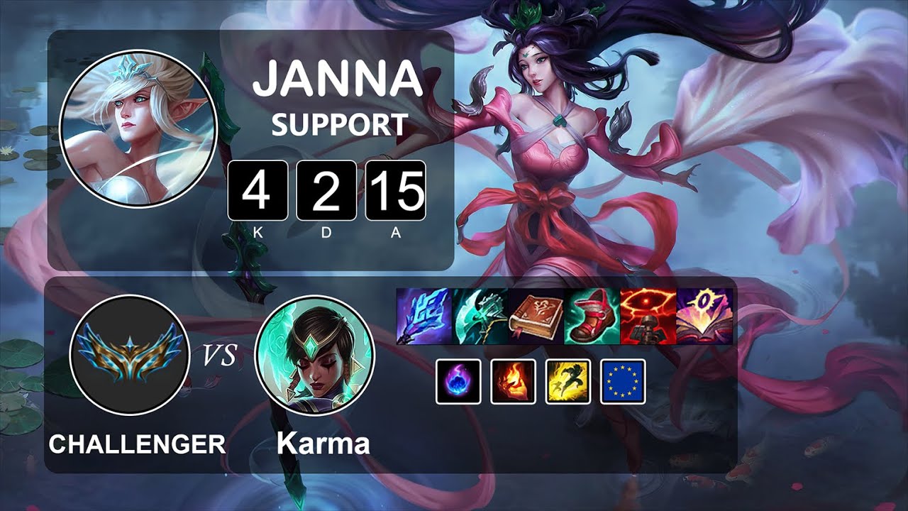 Support Janna vs Karma - LOL EUW Challenger Season 12 Patch 12.2