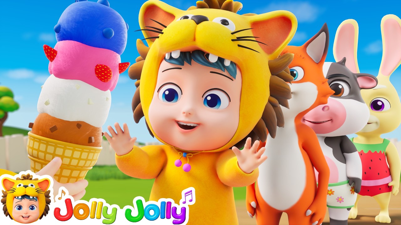 Line Up For Ice Cream🍦 | Ice Cream Song | More Learn Colors | Jolly Jolly - Learn and Play