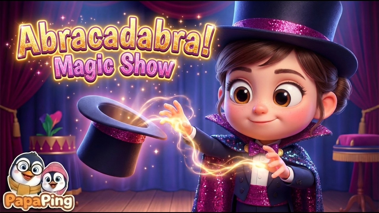 ⭐🎩 Abracadabra! Magic Show Song | Learn Magic Tricks for Kids | Hocus Pocus ✨ | PapaPing Kidsongs