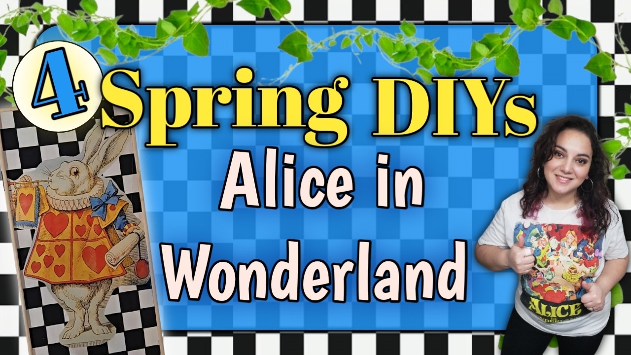 ✨ALL NEW! ✨ Spring DIYs Alice in Wonderland Decor | Dollar Tree Spring DIYs | INDOOR/ OUTDOOR