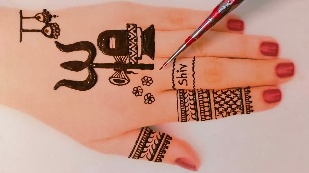 shivratri  special mehndi designs | mahadev easy mehndi design | #youtube​ #youtubevideo​ #viral